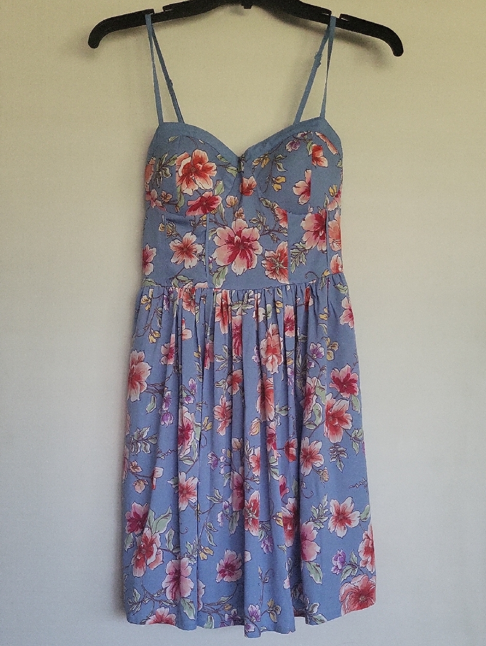 Band of the Free Blue Floral Mini Dress with Pockets, size Small